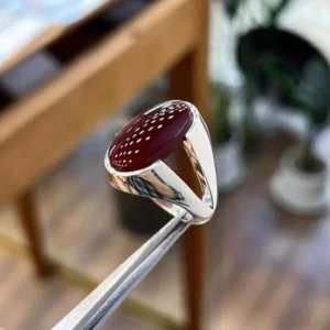 Yemeni Aqeeq Ring (925 Silver)