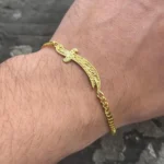 Gold Zulfiqar Sword Bracelet, Silver Zulfiqar Chain Bracelet, Chain Sword Bracelet