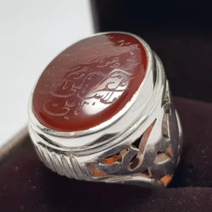 Naad-e-Ali Written Yemeni aqeeq ring | Mens Agate ring | Real yamani aqeeq rings