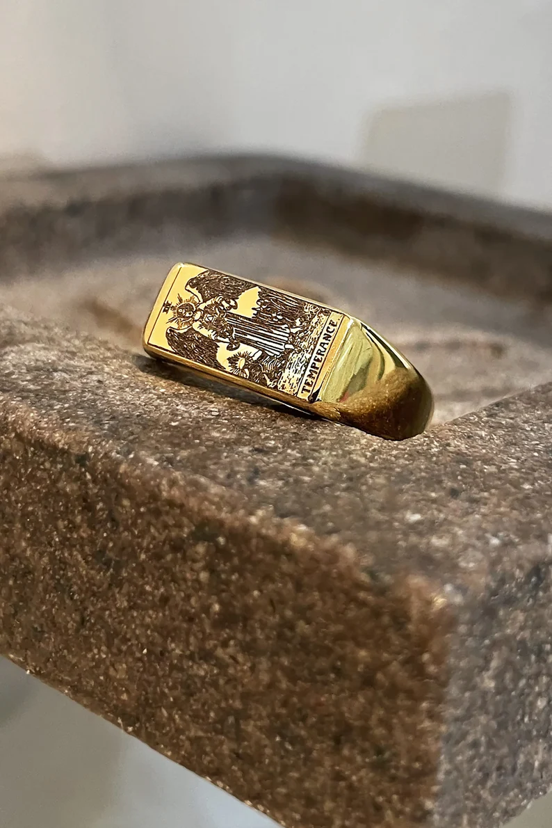 Custom Tarot Card Ring, Silver Statement Rings The Empress, High Priestess, Witch Ring - Image 3