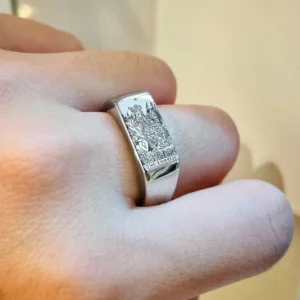 Custom Tarot Card Ring, Silver Statement Rings The Empress, High Priestess, Witch Ring