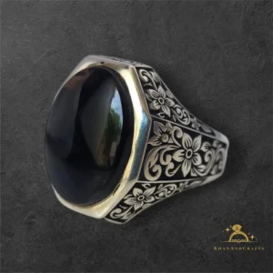 Natural Dark Yemeni Aqeeq Ring Shifat Al Abad Carnelian Ring Red Blood Yemeni Agate Stone